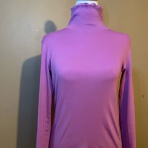 Marccaine candy purple scallop turtle neck long sleeve Size N2 size 6